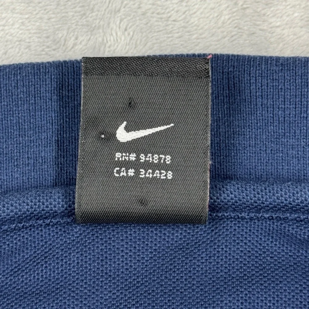 VTG NIKE Penn State Nittany Lions Polo Shirt Men L Navy Blue Dri-FIT Embroidered